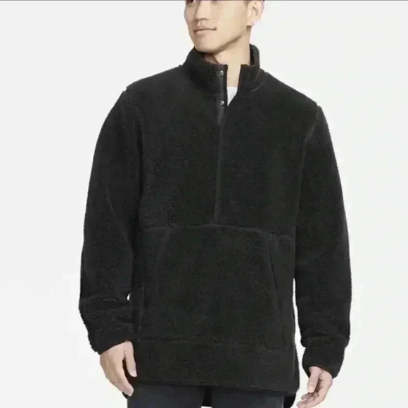 Nike Other - Nike Yoga Sherpa Pinnacle Half 1/2 Snap Sweatshirt Pullover L Jacket